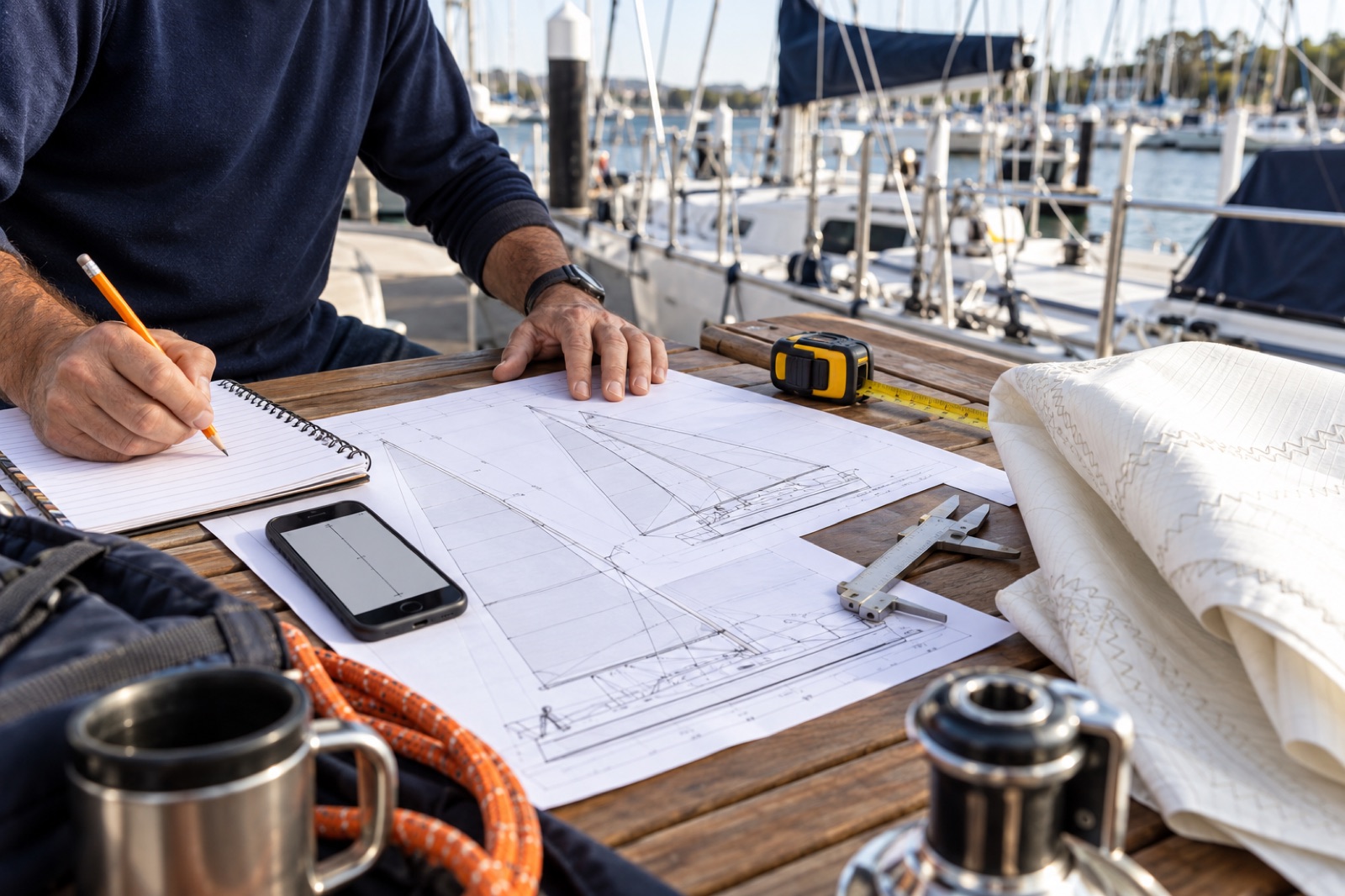 Australian yacht owner creating a quote-ready sail brief