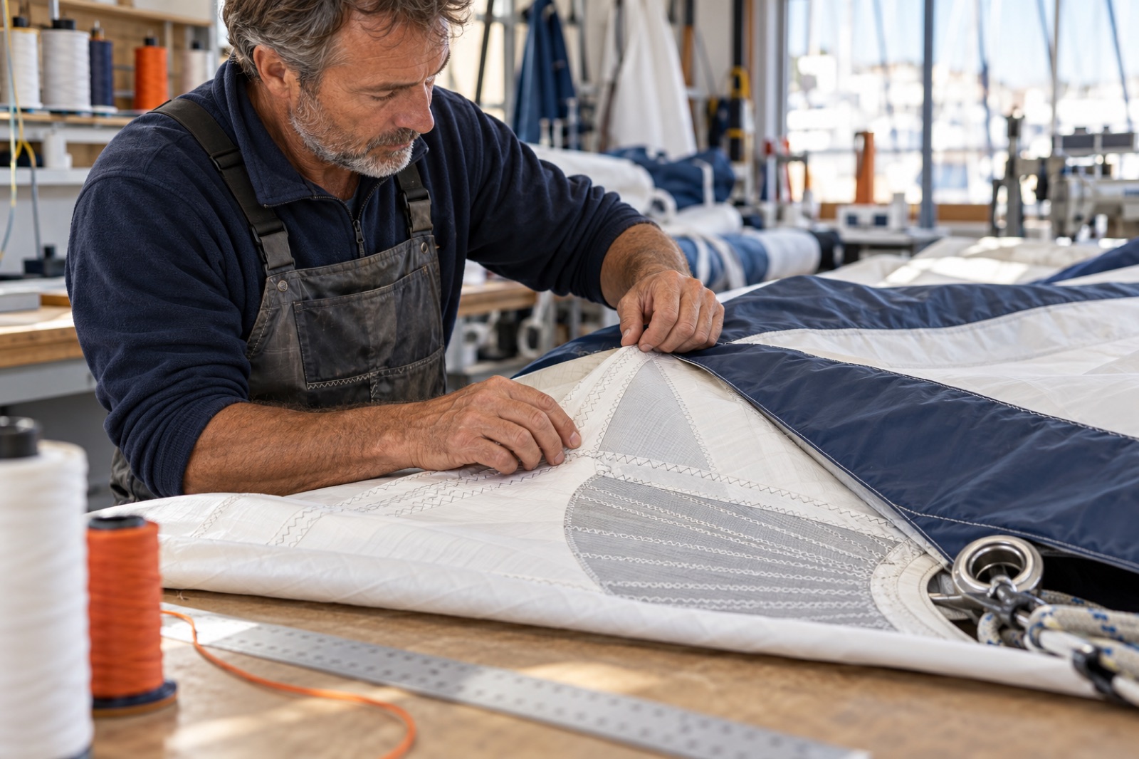 Editorial illustration for Yacht sail maintenance planner